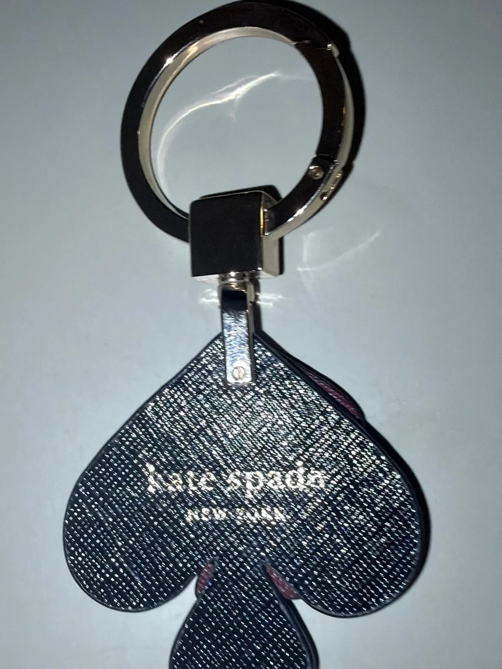 Kate Spade Pink Pouch with Red & Black Spade Keychain